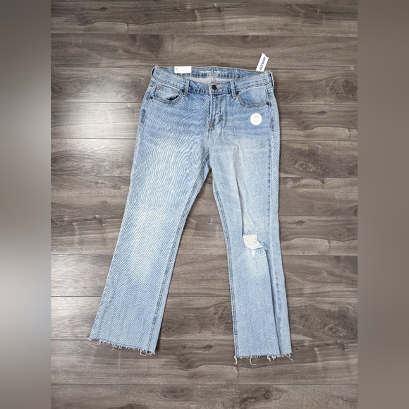 NWT Old Navy Mid Rise Flare Ladies Size 6 Light Blue Jeans - Picture 12 of 12